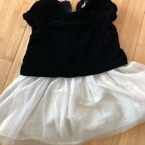 Baby GAP Black Velvet & Ivory Sparkle Tulle Dress